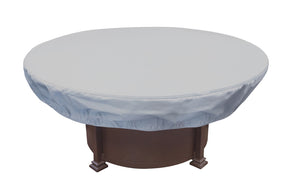 Simply Shade - Treasure Garden 48" Round Fire Pit / Ottoman in 160g Polyester Fabric Grey /  Fits 48" to 55" Dia x 12"H