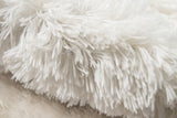 Momeni Snow Shag SS-01 Hand Tufted Contemporary Shag, Solid Indoor Area Rug White 8' x 10' SSHAGSS-01WHT80A0