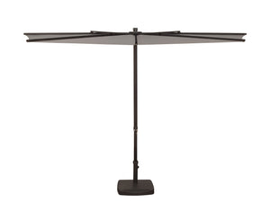 Simply Shade - Treasure Garden Amelia 9' Half Umbrella in Polyester Fabric Stone / Bronze 9' x 4.76' Half Octagon