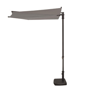 Simply Shade - Treasure Garden Amelia 9' Half Umbrella in Polyester Fabric Stone / Bronze 9' x 4.76' Half Octagon