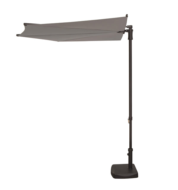 Simply Shade - Treasure Garden Amelia 9' Half Umbrella in Polyester Fabric Stone / Bronze 9' x 4.76' Half Octagon