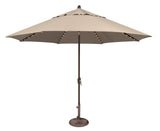 Simply Shade - Treasure Garden Lanai Pro 11' Octagon Auto Tilt with Starlight in Solefin Fabric Beige / Bronze  11' Octagon