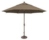 Simply Shade - Treasure Garden Lanai Pro 11' Octagon Auto Tilt with Starlight in Solefin Fabric Taupe / Bronze  11' Octagon