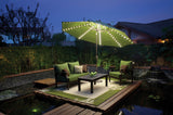 Simply Shade - Treasure Garden Lanai Pro 11' Octagon Auto Tilt with Starlight in Sunbrella Fabric Navy / Bronze  11' Octagon