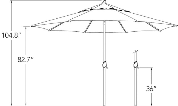 Simply Shade - Treasure Garden Lanai Pro 11' Octagon Auto Tilt with Starlight in Solefin Fabric Taupe / Bronze  11' Octagon