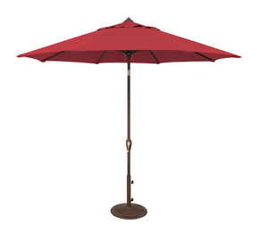 Simply Shade - Treasure Garden Aruba 9' Octagon Auto Tilt in Sunbrella Fabric Jockey Red / Bronze 9' Octagon
