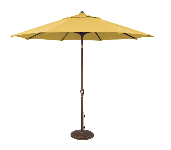 Simply Shade - Treasure Garden Aruba 9' Octagon Auto Tilt in Solefin Fabric Lemon / Bronze 9' Octagon