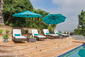 Simply Shade - Treasure Garden Aruba 9' Octagon Auto Tilt in Solefin Fabric Taupe / Bronze 9' Octagon