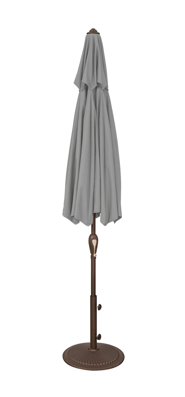 Simply Shade - Treasure Garden Aruba 9' Octagon Auto Tilt in Sunbrella Fabric Astoria Sunset Stripe / Bronze 9' Octagon