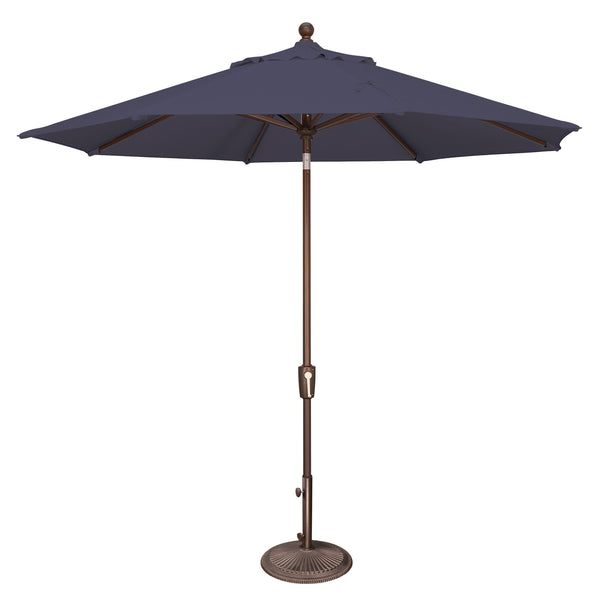 Simply Shade - Treasure Garden Catalina 9' Octagon Push Button Tilt in Sunbrella Fabric Navy / Bronze  9' Octagon