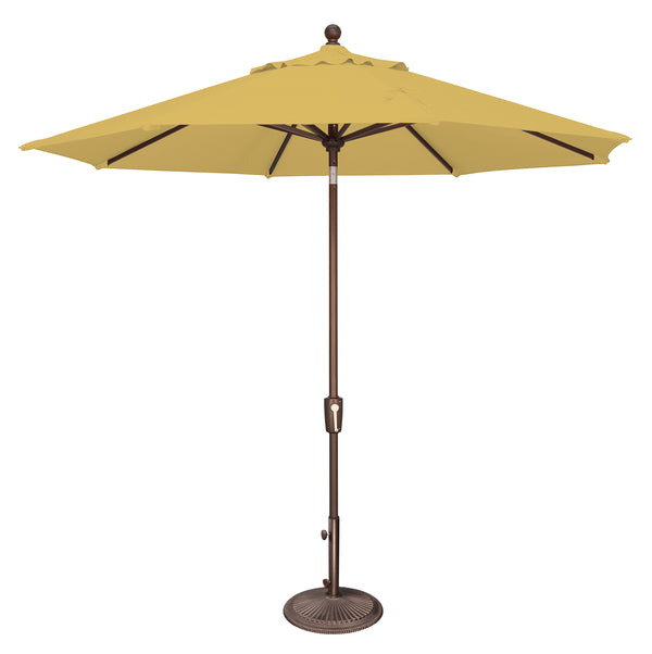 Simply Shade - Treasure Garden Catalina 9' Octagon Push Button Tilt in Solefin Fabric Lemon / Bronze  9' Octagon