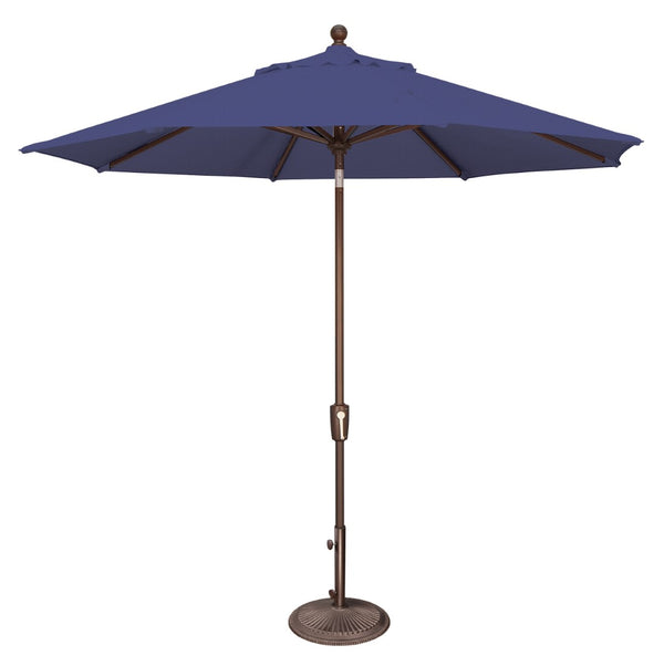 Simply Shade - Treasure Garden Catalina 9' Octagon Push Button Tilt in Solefin Fabric Blue Sky / Bronze  9' Octagon