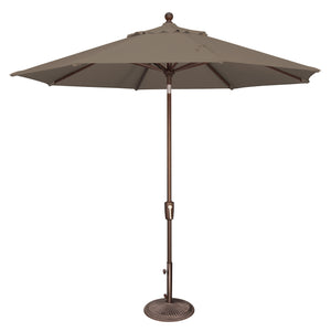 Simply Shade - Treasure Garden Catalina 9' Octagon Push Button Tilt in Solefin Fabric Taupe / Bronze  9' Octagon
