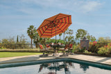 Simply Shade - Treasure Garden Catalina 9' Octagon Push Button Tilt in Sunbrella Fabric Gateway Mist Stripe / Bronze  9' Octagon