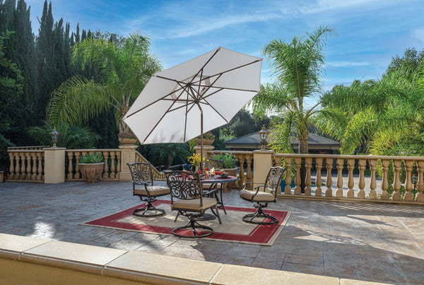 Simply Shade - Treasure Garden Catalina 9' Octagon Push Button Tilt in Solefin Fabric Taupe / Bronze  9' Octagon