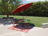 Simply Shade - Treasure Garden Catalina 9' Octagon Push Button Tilt in Sunbrella Fabric Gateway Mist Stripe / Bronze  9' Octagon