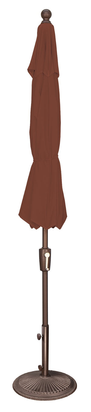 Simply Shade - Treasure Garden Catalina 9' Octagon Push Button Tilt in Sunbrella Fabric Gateway Mist Stripe / Bronze  9' Octagon