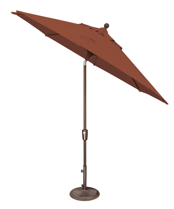 Simply Shade - Treasure Garden Catalina 9' Octagon Push Button Tilt in Sunbrella Fabric Gateway Mist Stripe / Bronze  9' Octagon