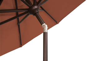Simply Shade - Treasure Garden Catalina 9' Octagon Push Button Tilt in Solefin Fabric Taupe / Bronze  9' Octagon