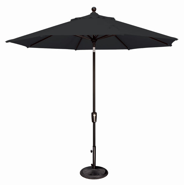 Simply Shade - Treasure Garden Catalina 9' Octagon Push Button Tilt in Sunbrella Fabric Black / Black 9' Octagon