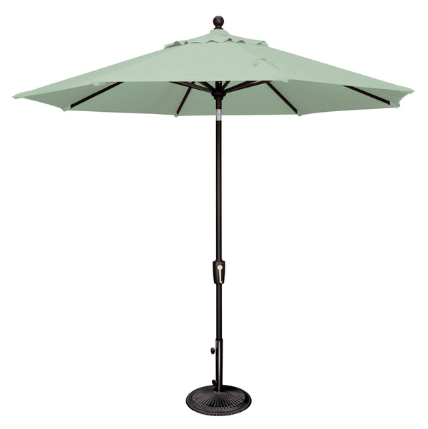 Simply Shade - Treasure Garden Catalina 9' Octagon Push Button Tilt in Sunbrella Fabric Spa / Black 9' Octagon