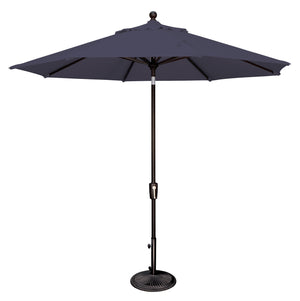 Simply Shade - Treasure Garden Catalina 9' Octagon Push Button Tilt in Sunbrella Fabric Navy / Black 9' Octagon