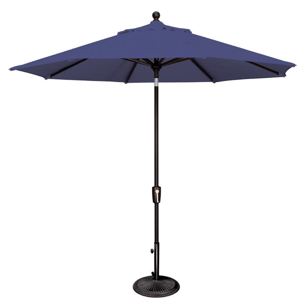 Simply Shade - Treasure Garden Catalina 9' Octagon Push Button Tilt in Solefin Fabric Blue Sky / Black 9' Octagon