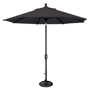 Simply Shade - Treasure Garden Catalina 9' Octagon Push Button Tilt in Solefin Fabric Black / Black 9' Octagon