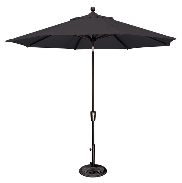 Simply Shade - Treasure Garden Catalina 9' Octagon Push Button Tilt in Solefin Fabric Black / Black 9' Octagon