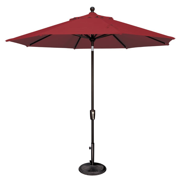 Simply Shade - Treasure Garden Catalina 9' Octagon Push Button Tilt in Solefin Fabric Really Red / Black 9' Octagon