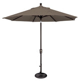 Simply Shade - Treasure Garden Catalina 9' Octagon Push Button Tilt in Solefin Fabric Taupe / Black 9' Octagon