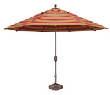 Simply Shade - Treasure Garden Catalina 11' Octagon Push Button Tilt in Sunbrella Fabric Astoria Sunset Stripe / Bronze  11' Octagon