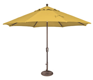 Simply Shade - Treasure Garden Catalina 11' Octagon Push Button Tilt in Solefin Fabric Lemon / Bronze  11' Octagon