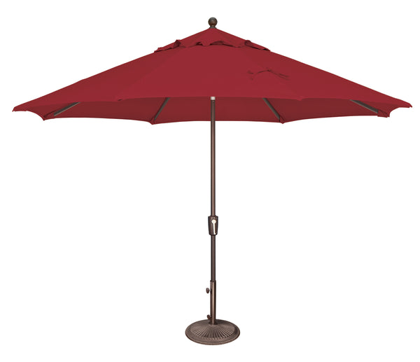 Simply Shade - Treasure Garden Catalina 11' Octagon Push Button Tilt in Solefin Fabric Really Red / Bronze  11' Octagon