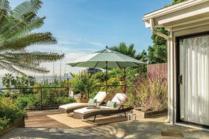 Simply Shade - Treasure Garden Catalina 11' Octagon Push Button Tilt in Solefin Fabric Taupe / Bronze  11' Octagon