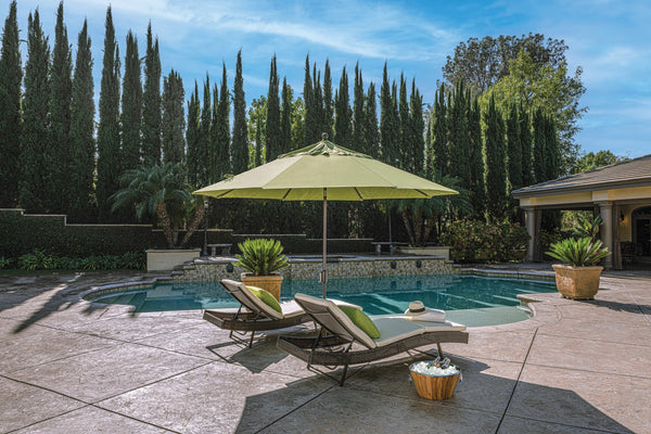 Simply Shade - Treasure Garden Catalina 11' Octagon Push Button Tilt in Solefin Fabric Taupe / Bronze  11' Octagon