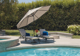 Simply Shade - Treasure Garden Catalina 11' Octagon Push Button Tilt in Sunbrella Fabric Astoria Sunset Stripe / Bronze  11' Octagon