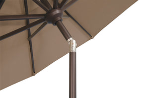 Simply Shade - Treasure Garden Catalina 11' Octagon Push Button Tilt in Solefin Fabric Taupe / Bronze  11' Octagon