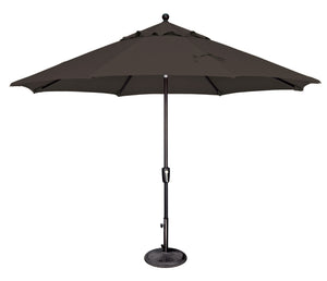 Simply Shade - Treasure Garden Catalina 11' Octagon Push Button Tilt in Solefin Fabric Black / Black  11' Octagon