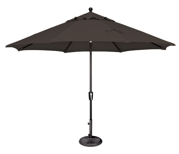 Simply Shade - Treasure Garden Catalina 11' Octagon Push Button Tilt in Solefin Fabric Black / Black  11' Octagon