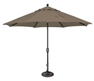 Simply Shade - Treasure Garden Catalina 11' Octagon Push Button Tilt in Solefin Fabric Taupe / Black  11' Octagon