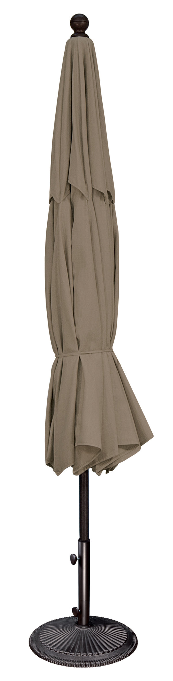 Simply Shade - Treasure Garden Catalina 11' Octagon Push Button Tilt in Solefin Fabric Taupe / Black  11' Octagon