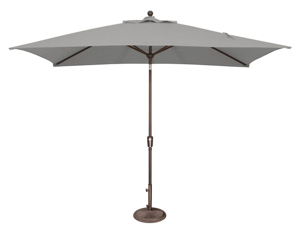 Simply Shade - Treasure Garden Catalina 6.6' x 10' Rectangle Push Button Tilt in Sunbrella Fabric Cast Silver / Bronze  6.6' x 10' Rectangle