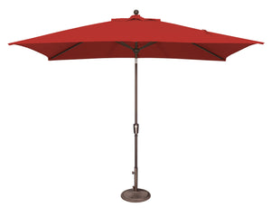 Simply Shade - Treasure Garden Catalina 6.6' x 10' Rectangle Push Button Tilt in Sunbrella Fabric Jockey Red / Bronze  6.6' x 10' Rectangle