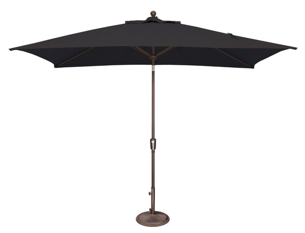 Simply Shade - Treasure Garden Catalina 6.6' x 10' Rectangle Push Button Tilt in Sunbrella Fabric Black / Bronze  6.6' x 10' Rectangle