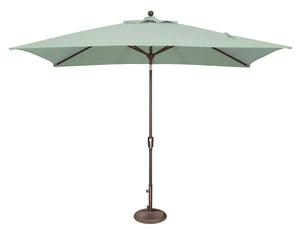 Simply Shade - Treasure Garden Catalina 6.6' x 10' Rectangle Push Button Tilt in Sunbrella Fabric Spa / Bronze  6.6' x 10' Rectangle