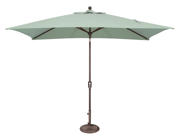 Simply Shade - Treasure Garden Catalina 6.6' x 10' Rectangle Push Button Tilt in Sunbrella Fabric Spa / Bronze  6.6' x 10' Rectangle