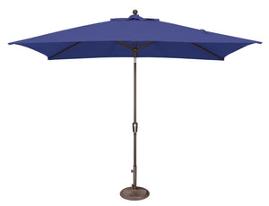 Simply Shade - Treasure Garden Catalina 6.6' x 10' Rectangle Push Button Tilt in Solefin Fabric Blue Sky / Bronze  6.6' x 10' Rectangle