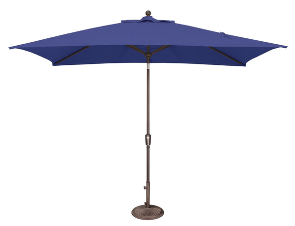 Simply Shade - Treasure Garden Catalina 6.6' x 10' Rectangle Push Button Tilt in Solefin Fabric Blue Sky / Bronze  6.6' x 10' Rectangle