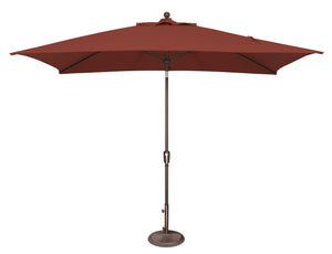 Simply Shade - Treasure Garden Catalina 6.6' x 10' Rectangle Push Button Tilt in Solefin Fabric Henna / Bronze  6.6' x 10' Rectangle